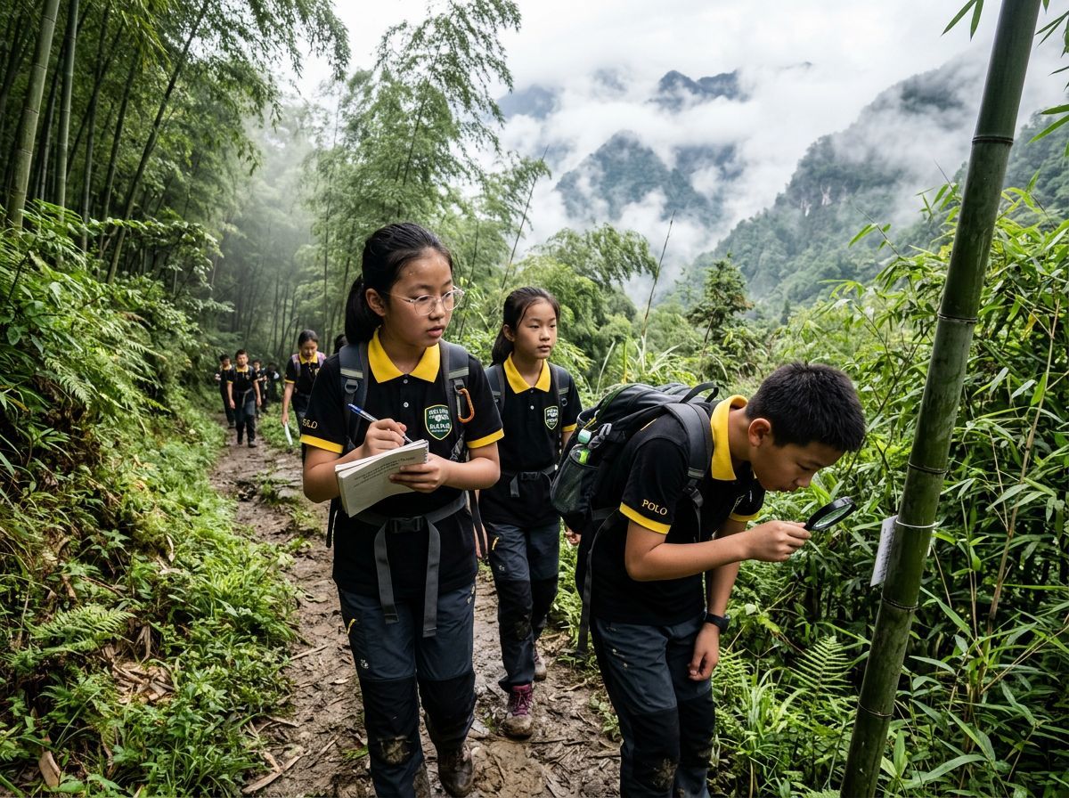 四川卧龙山谷竹林科考徒步